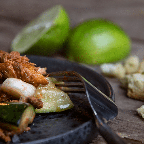 Baked mackerel with courgette