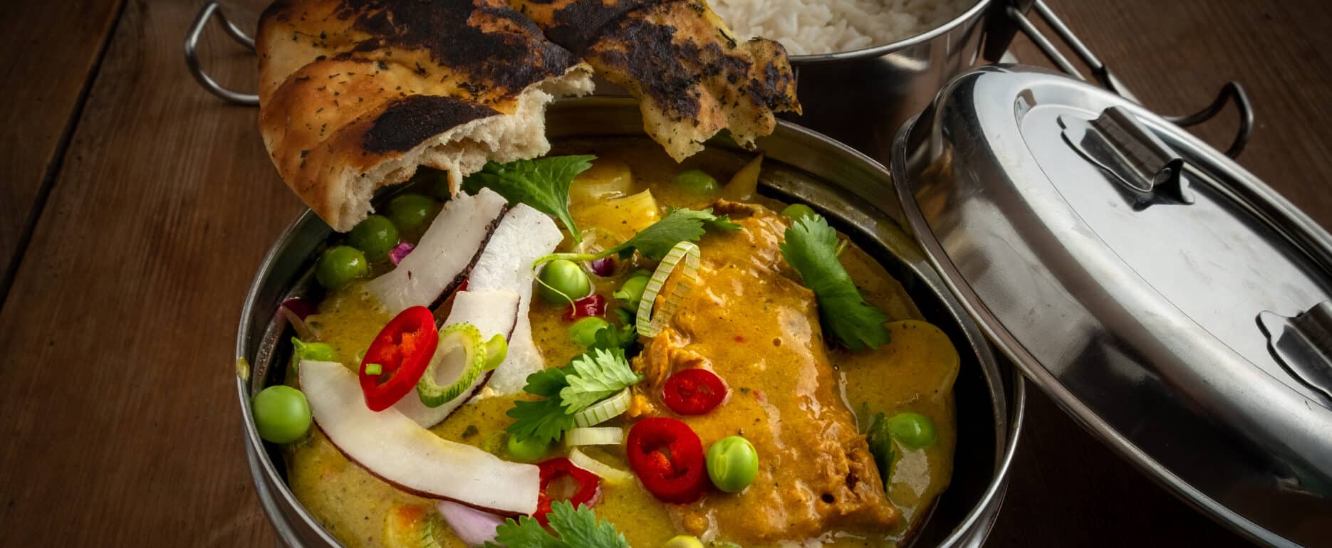 Kokos karry naan ris