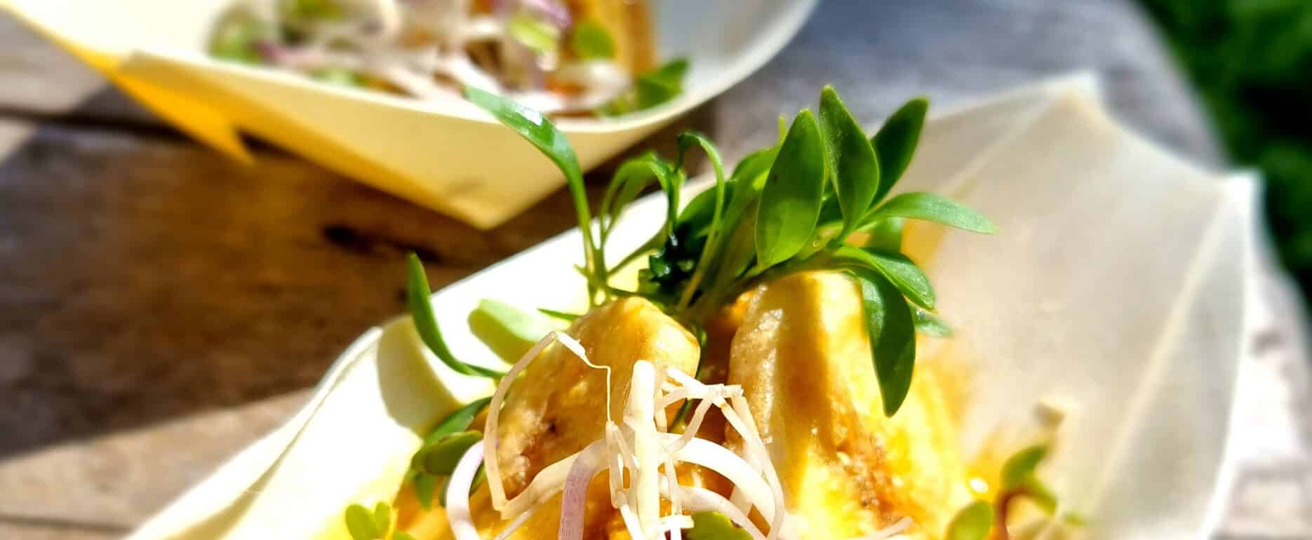 Makrel coconur curry chips koriander